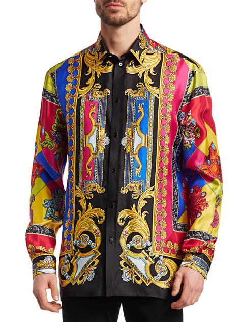 versace collection shirt men's|Versace clearance for men.